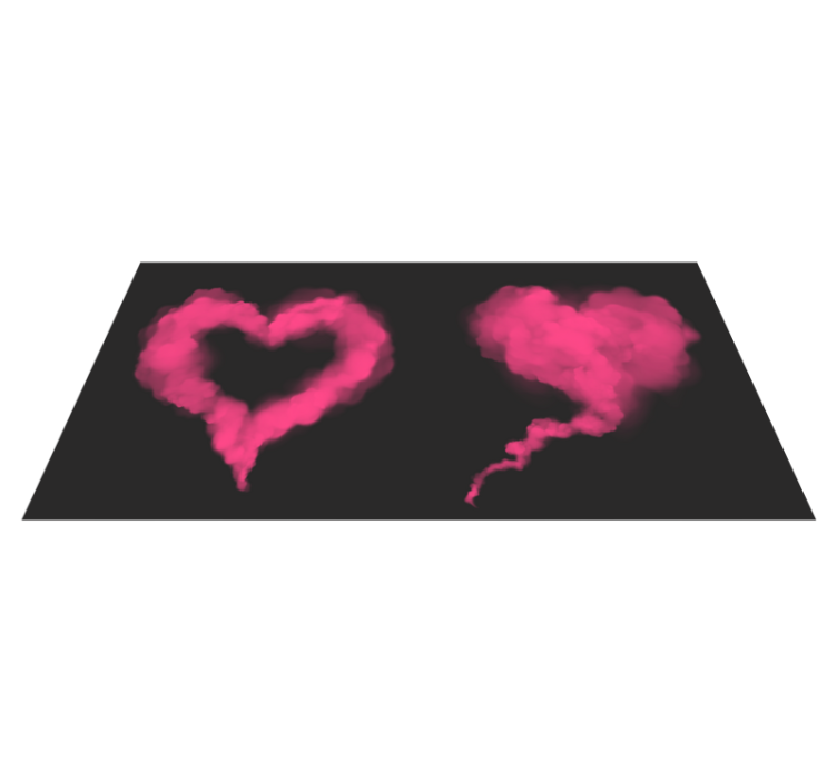 Heart of smoke teen vinyl rug - TenStickers