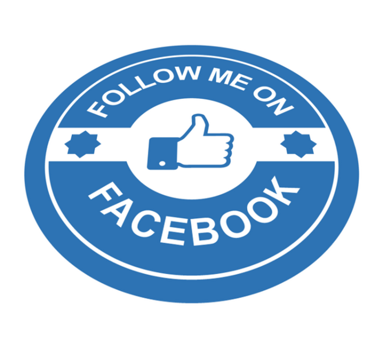 Follow me on Facebook custom vinyl rug - TenStickers