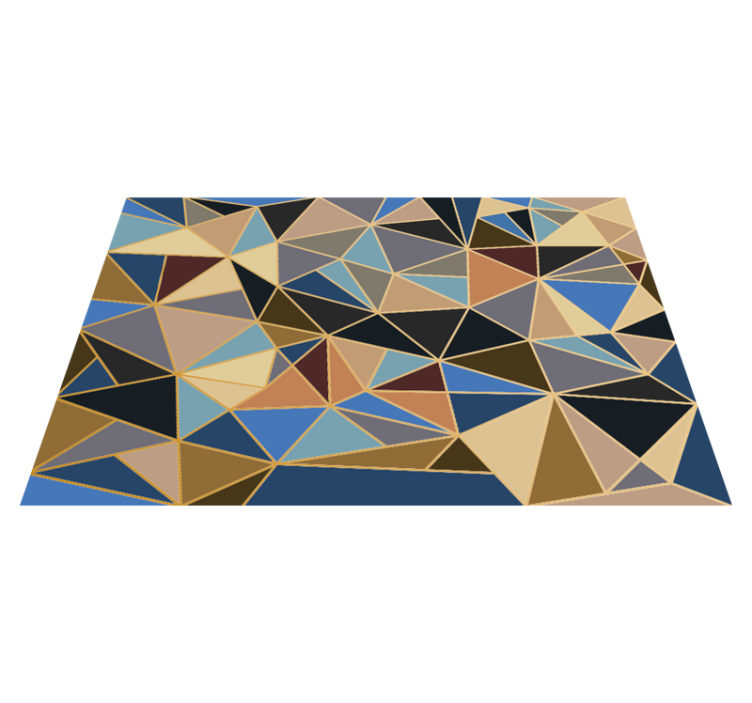 Geometric multicolor mosaic mosaic floor tiles - TenStickers