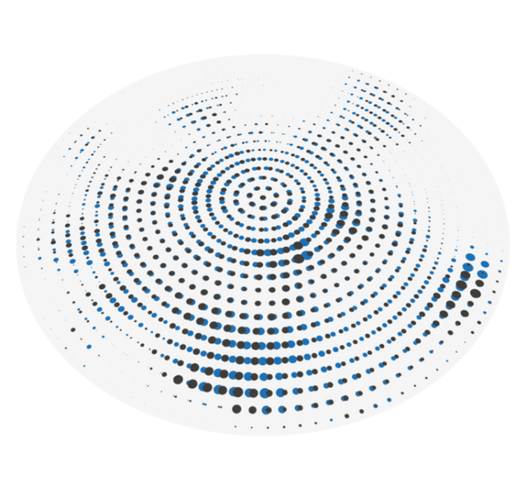 Black and blue dots mosaic floor tiles - TenStickers