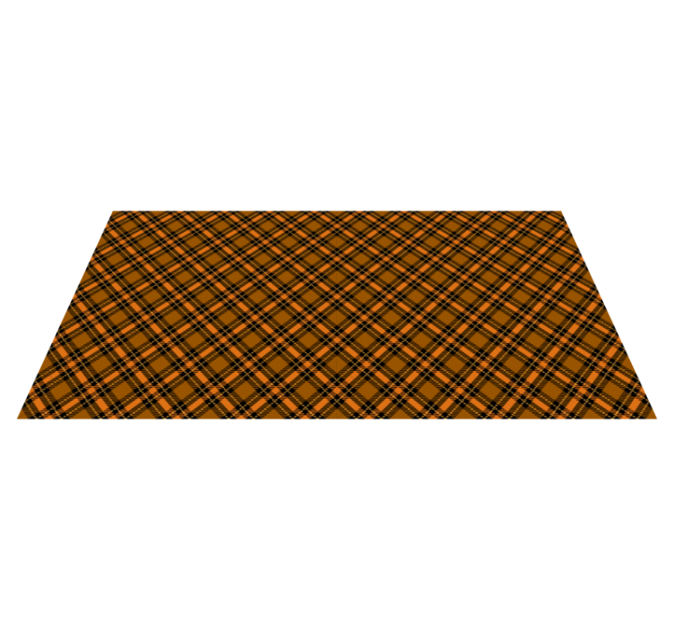 Autumn Plaid Pattern textured vinyl rug - TenStickers