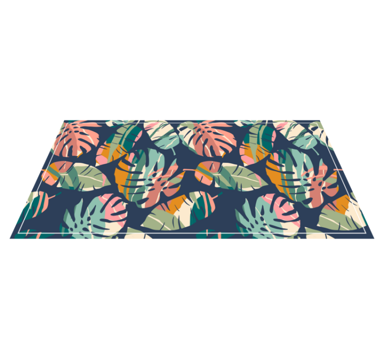 Tropical Leaf Concept nature vinyl rug - TenStickers