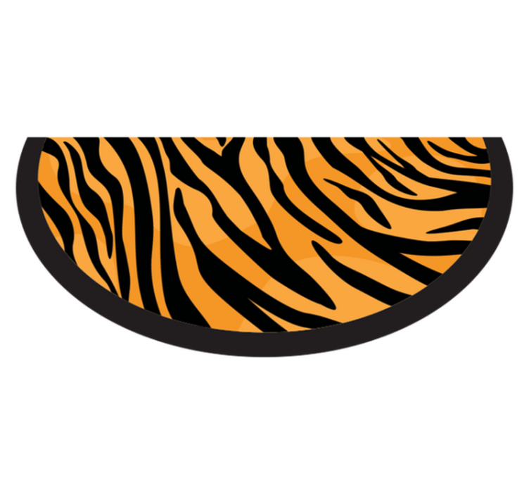 Half Round Tiger Rug animal print vinyl rug - TenStickers