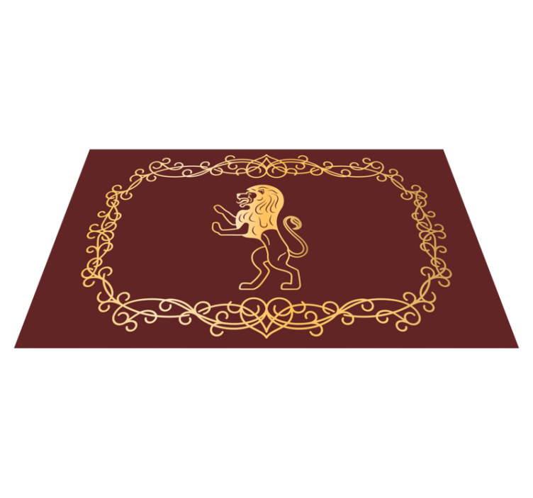 Lion emblem design animal vinyl rug - TenStickers