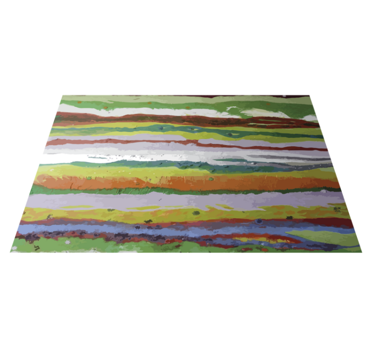 Vibrant painted colours stripes vinyl rug - TenStickers
