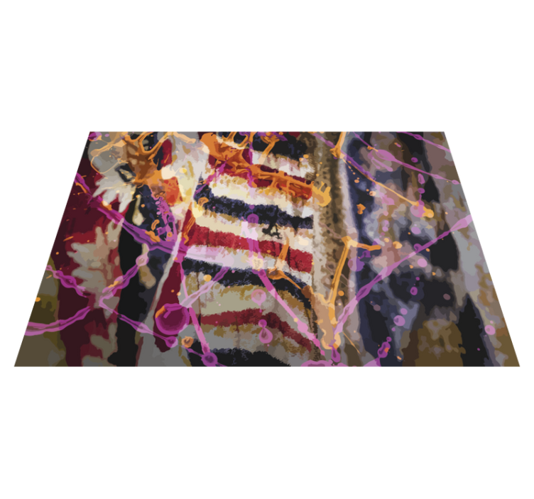 Abstract Color Flow textured vinyl rug - TenStickers