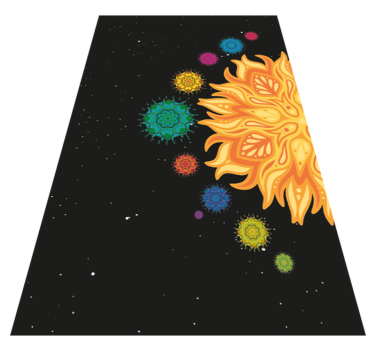 Solar system mandalas teen vinyl rug - TenStickers