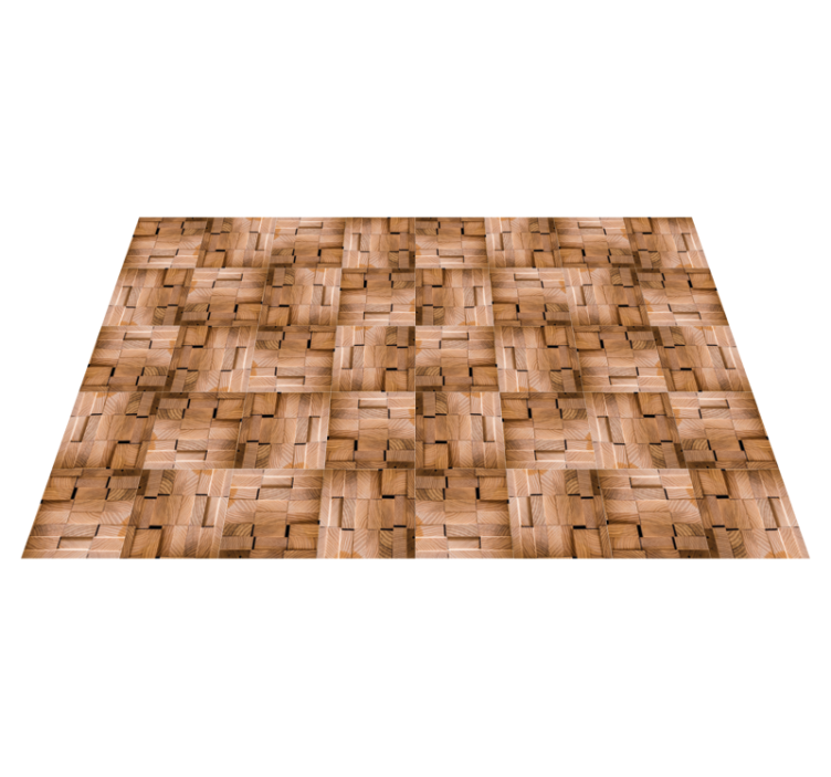 Wooden plank american wallnut wood vinyl rug - TenStickers