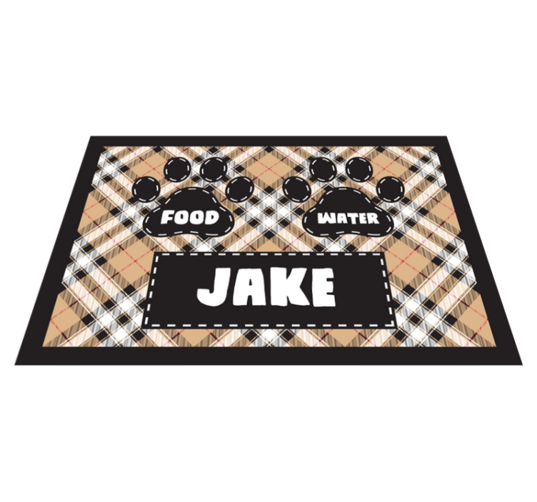 Food and Water Paw animal vinyl rug - TenStickers