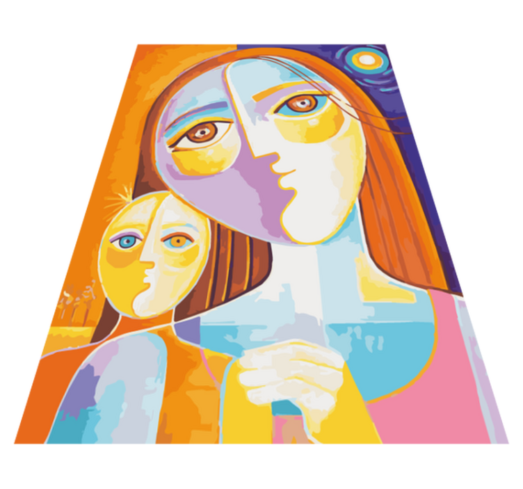 Modern art mother and child modern rug - TenStickers