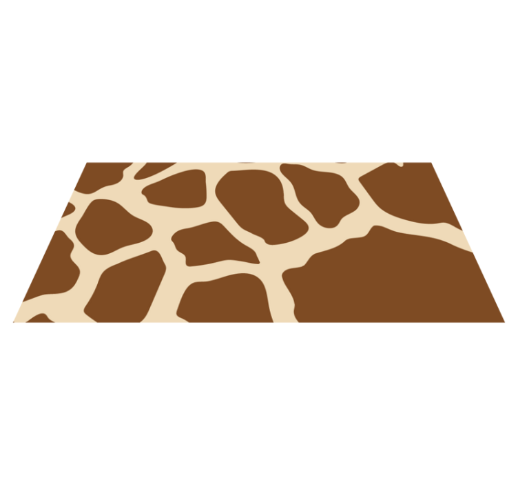 Brown cow skin animal print vinyl rug - TenStickers