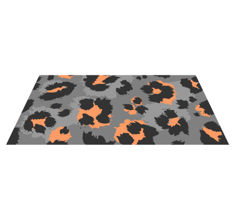 Gray leopard skin animal print vinyl rug - TenStickers