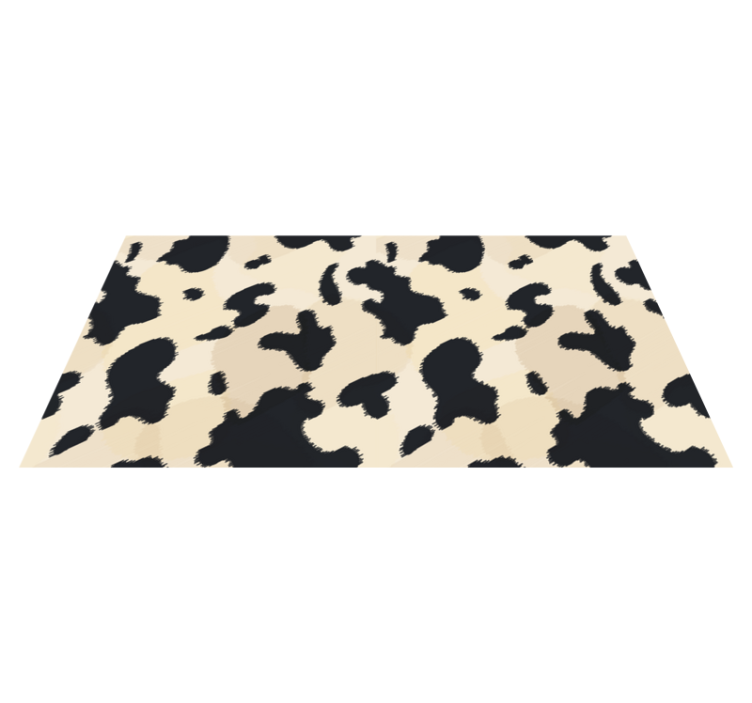 White cow texture animal print vinyl rug - TenStickers