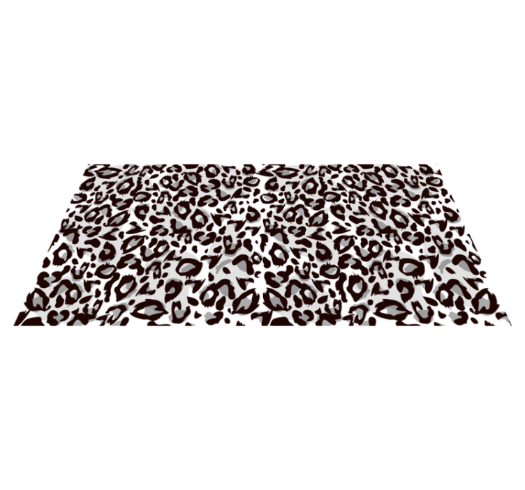 Black leopard animal print vinyl rug - TenStickers