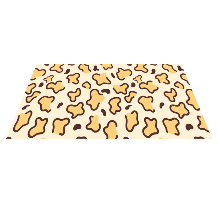 Big leopard shapes animal print vinyl rug - TenStickers