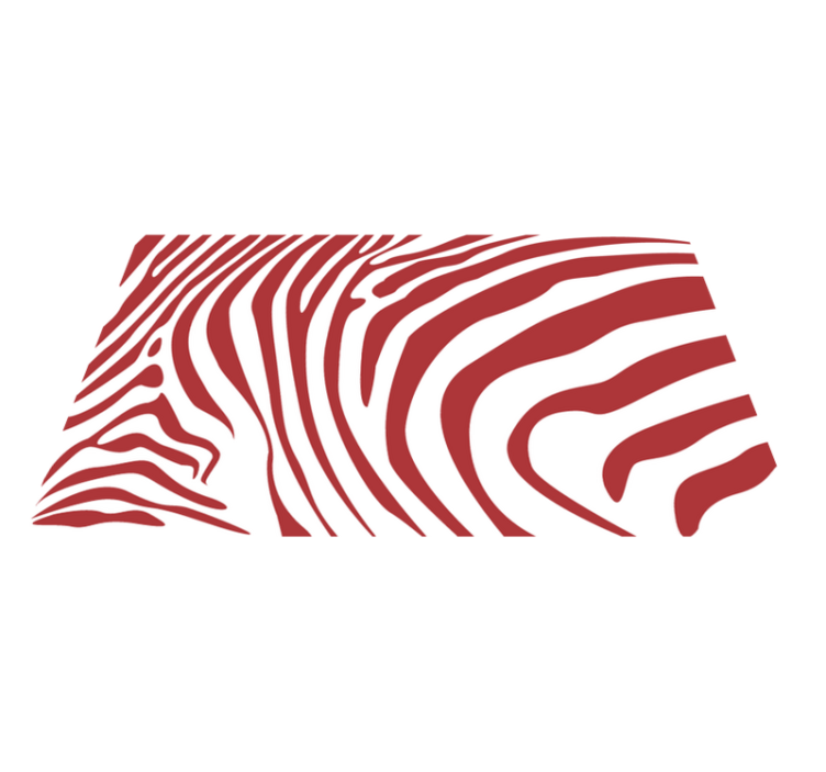 Striking Red Waves animal print vinyl rug - TenStickers