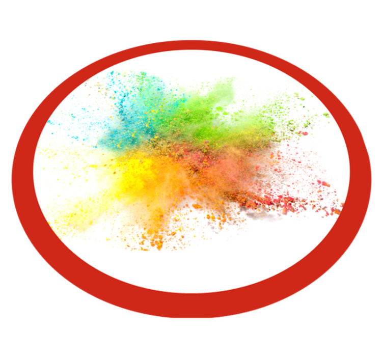 Powder paint colorful bedroom rug - TenStickers