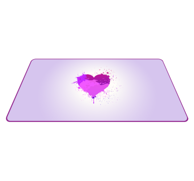 Purple heart splash teenager vinyl rug - TenStickers
