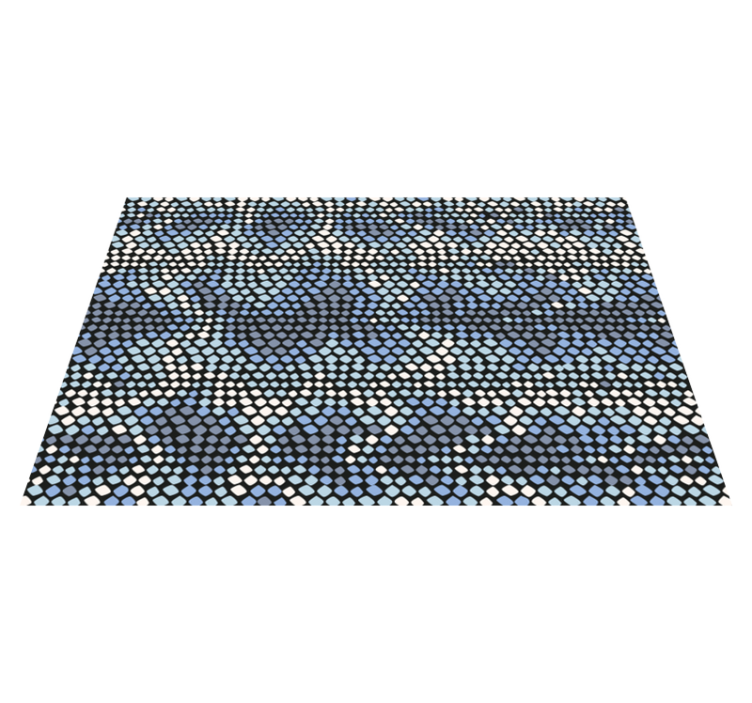 Circular dot element mosaic vinyl rug - TenStickers