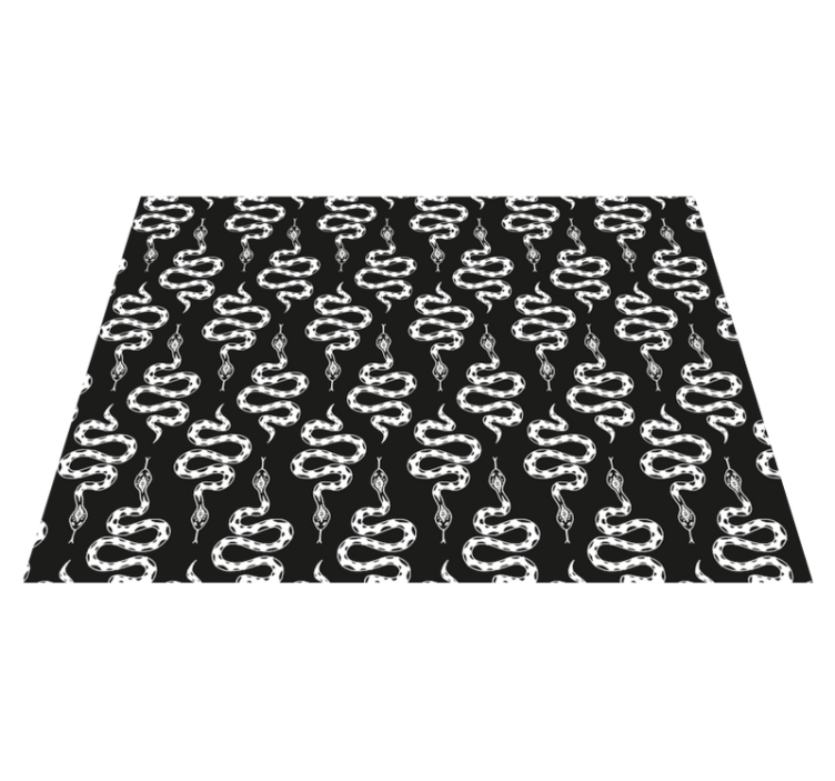Stylish snake motif animal vinyl rug - TenStickers