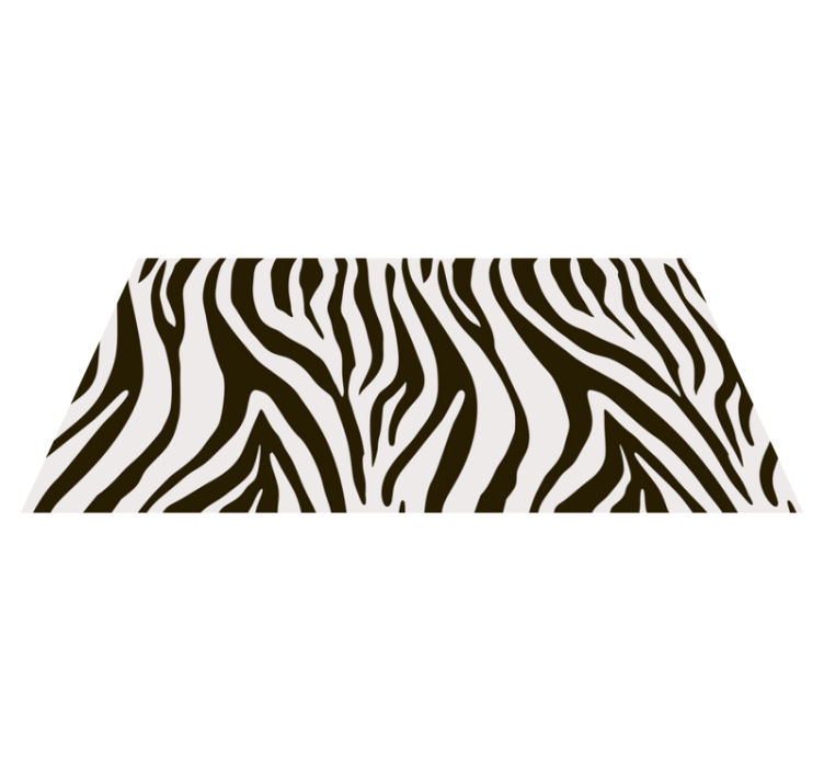 Zebra Stripes Motif animal print vinyl rug - TenStickers