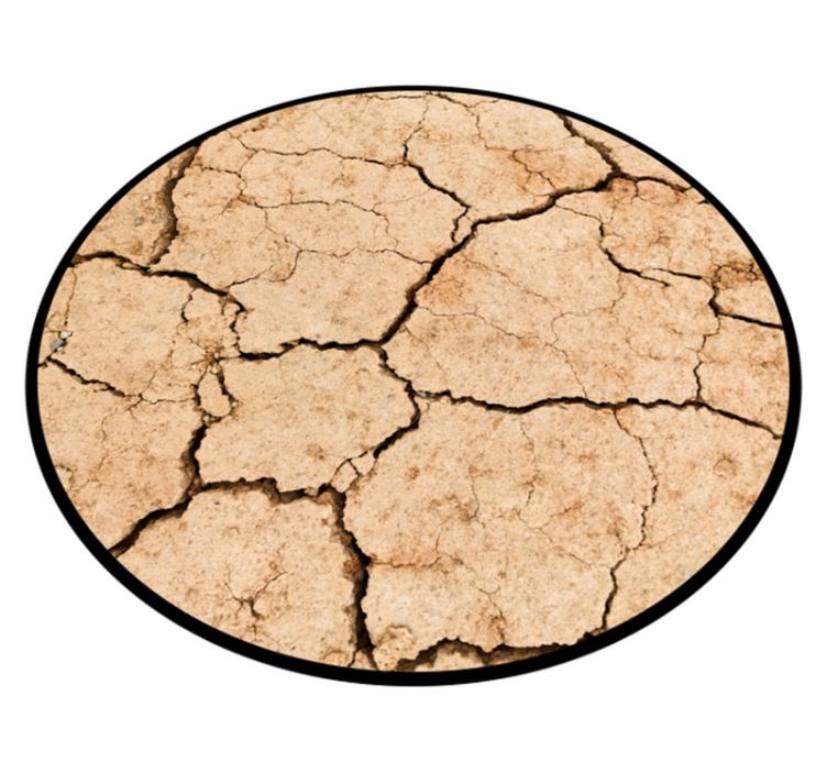 Cracked earth pattern vinyl rug - TenStickers