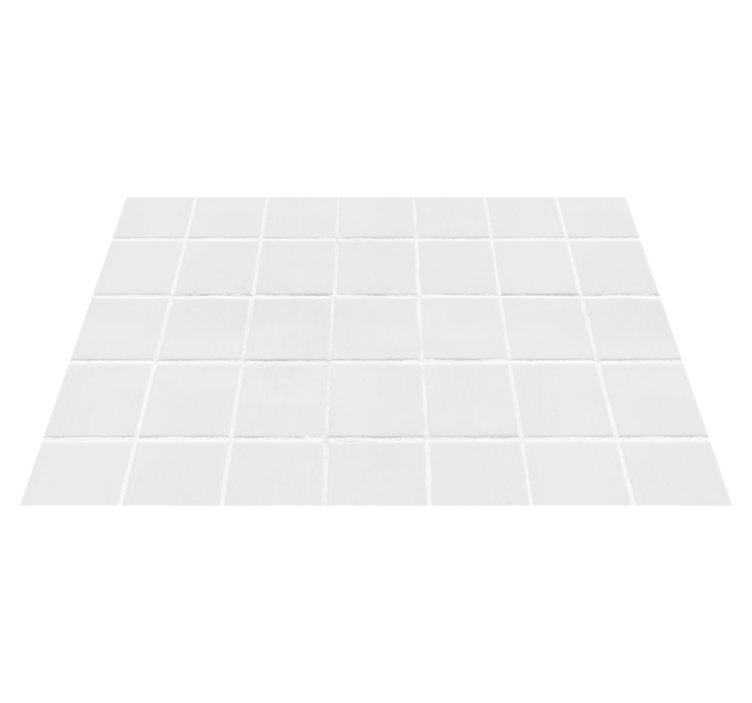 White grid bathroom vinyl rug - TenStickers