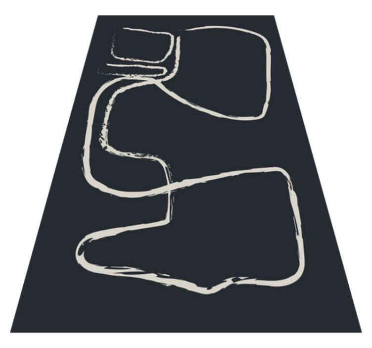 Abstract Line Patterns minimalist vinyl rug - TenStickers