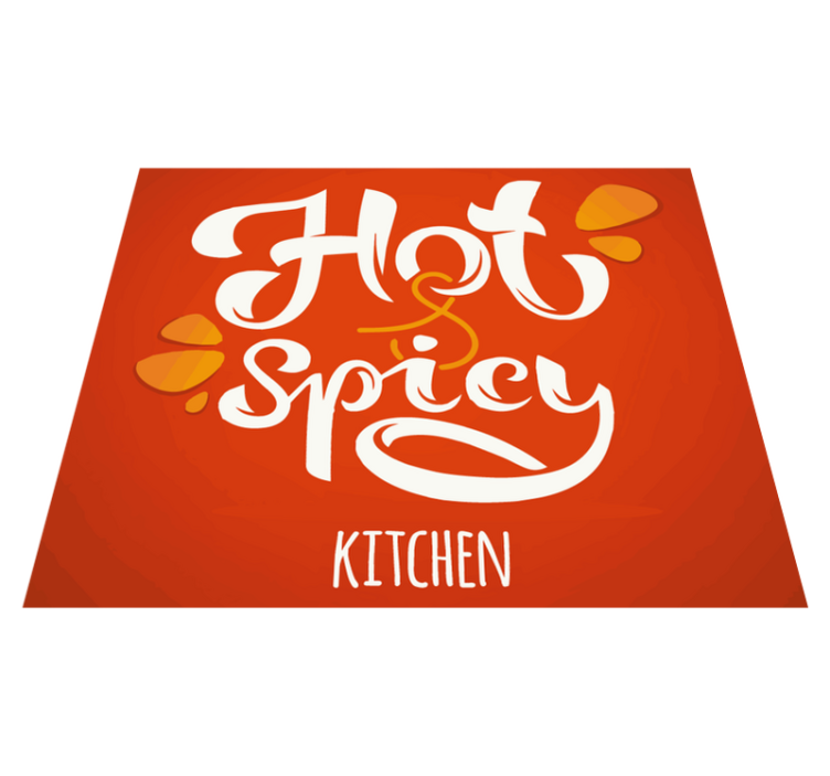 Hot spicy statement kitchen vinyl rug - TenStickers