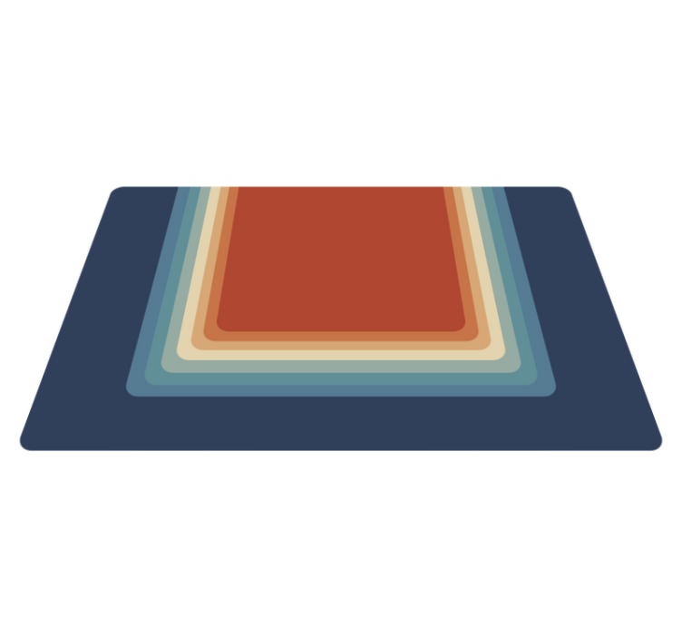 70s pop retro palette vintage rug - TenStickers