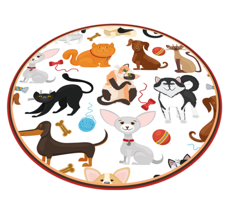 Playful Pets kids vinyl rug - TenStickers