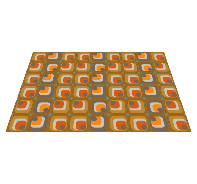 70's retro squares pattern geometric rugs - TenStickers