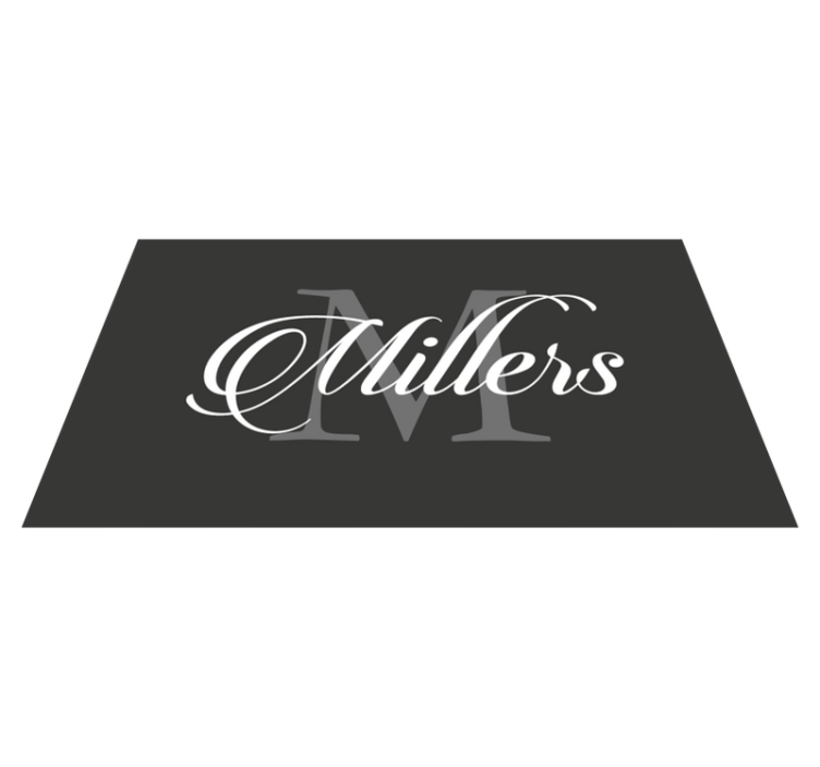 Elegant custom and initial bedroom vinyl rug - TenStickers