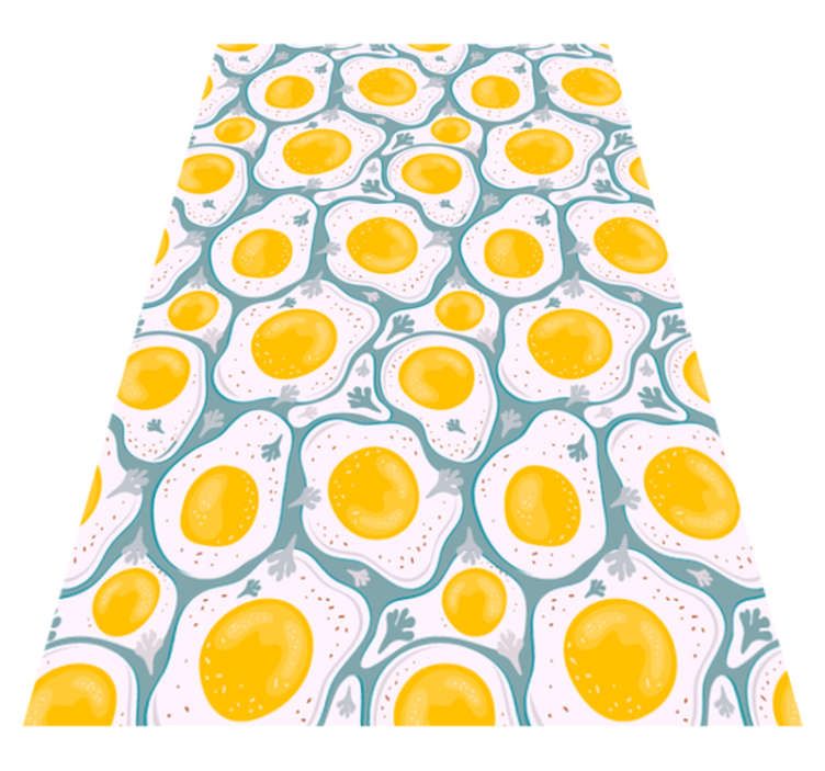 Sunny Egg Pattern kitchen vinyl rug - TenStickers