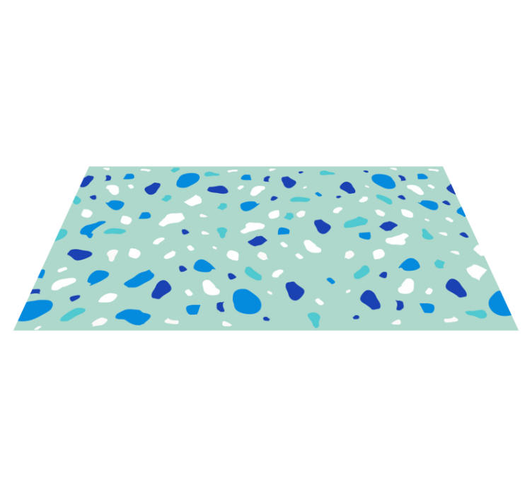 Blue tones terrazzo texture carpet - TenStickers