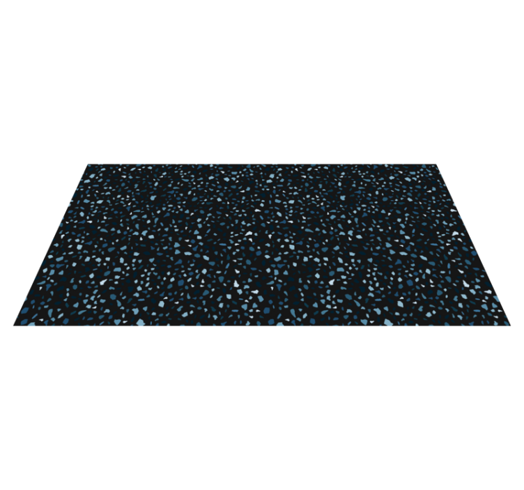 Black and blue terrazzo texture carpet - TenStickers