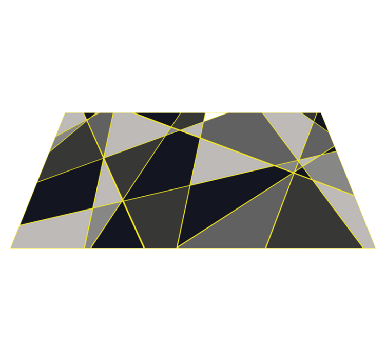 Grey triangles pattern nordic vinyl rug - TenStickers