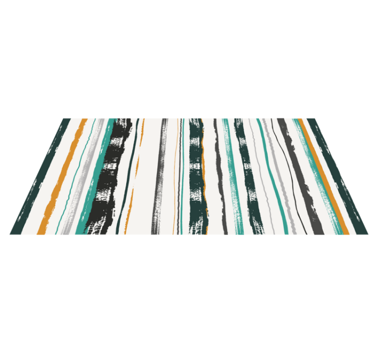 Striking Linear Motif stripes vinyl rug - TenStickers