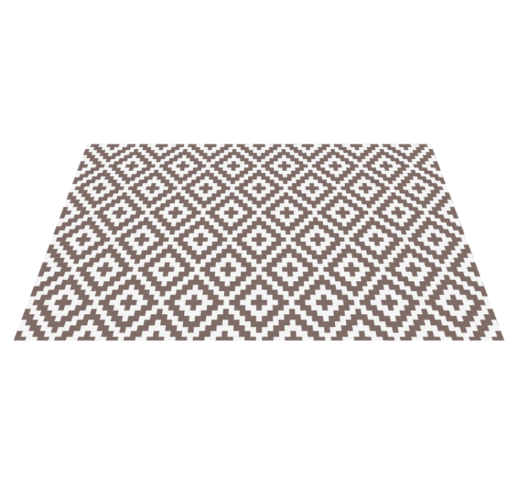 Simple squares in cream mosaic vinyl rug - TenStickers