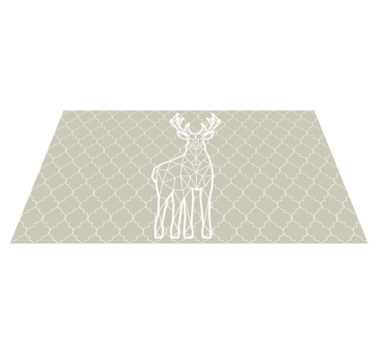 Geometric Stag Silhouette living room vinyl rug - TenStickers