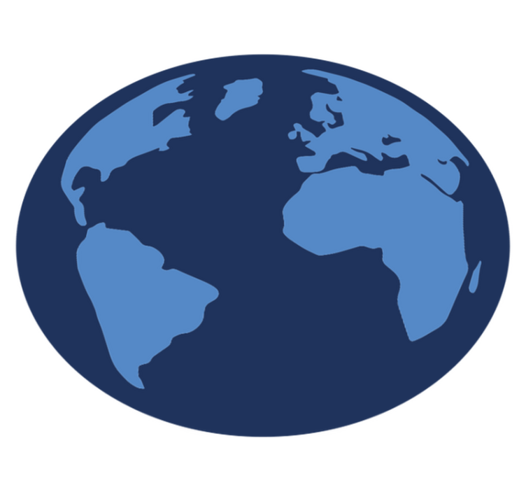 World map vinyl rug globe design - TenStickers