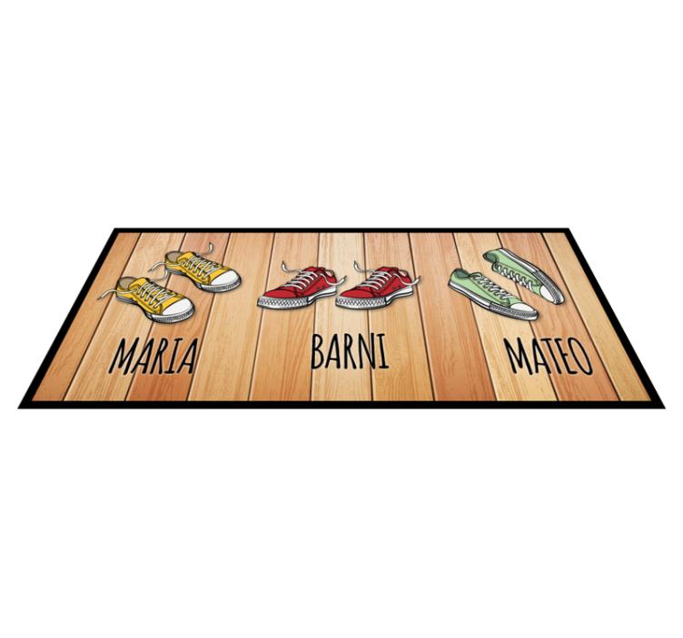 Custom shoes display entrance hall vinyl rug - TenStickers