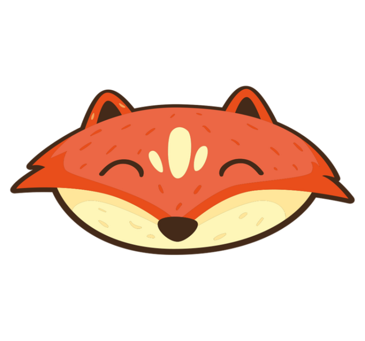 Nordic fox face baby play mat - TenStickers