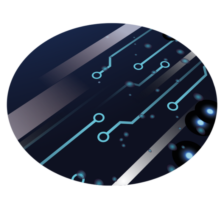 Circuit board pattern teenager vinyl rug - TenStickers