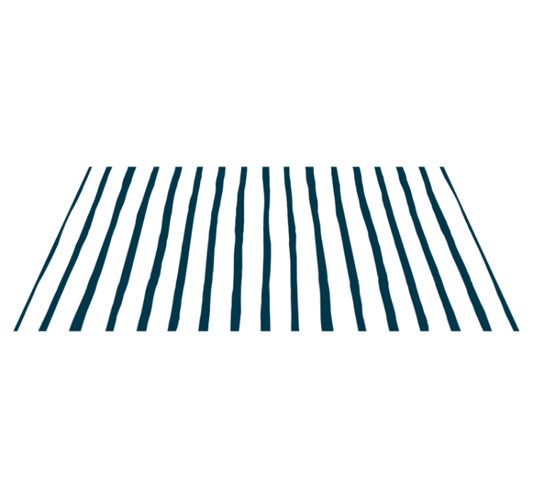 Blue and white motif stripes vinyl rug - TenStickers