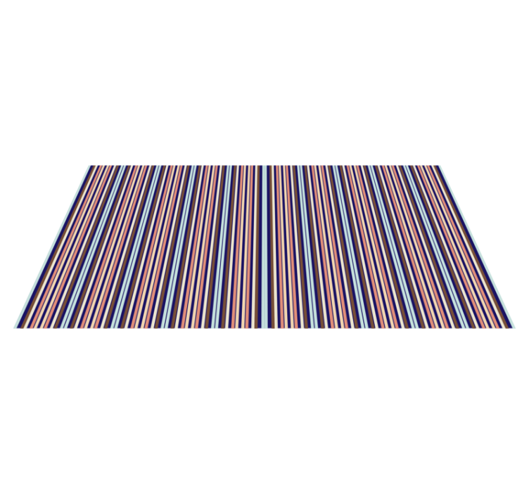 Multicolored pattern stripes vinyl rug - TenStickers