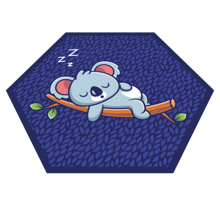 Sleeping koala on twig animal rug - TenStickers