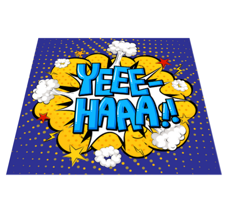 Comic action burst teenager vinyl rug - TenStickers