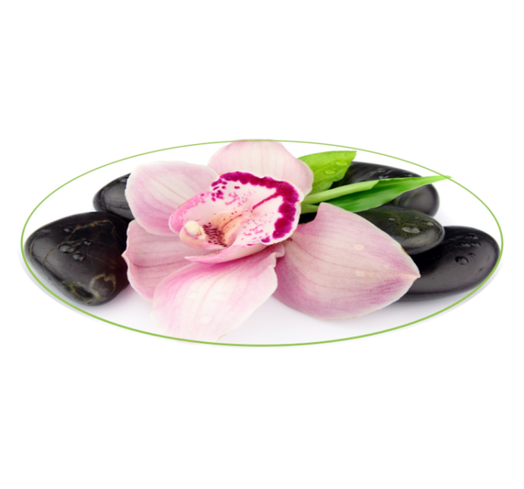 Elegant Orchid Arrangement flower vinyl rug - TenStickers