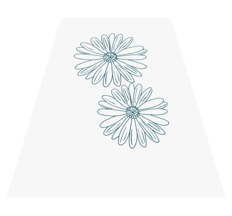 Delicate Floral Touch flower vinyl rug - TenStickers
